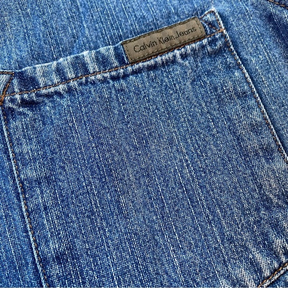 ❌SOLD🏷️Vintage Y2K Calvin Klein Jeans Classic Long Sleeve Denim Shirt Size M - Picture 3 of 6